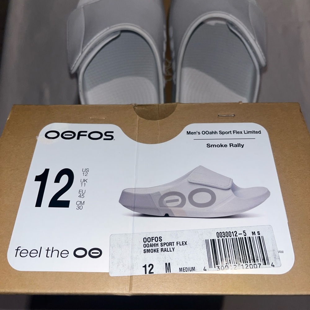 Mens’s OOFOS OOahh Sport Flex Limited - Smoke Rally Size 12 new - Picture 3 of 4